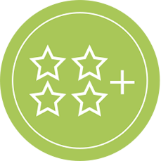 Four Star Rating Icon - Awesome